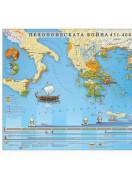 Стенна карта: Пелопонески войни / 431 – 404 г. / пр. Христа - с лайсни