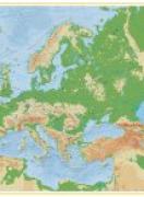 Стенна природногеографска карта на Европа - формат 150/100 см, мащаб 1:5 000 000